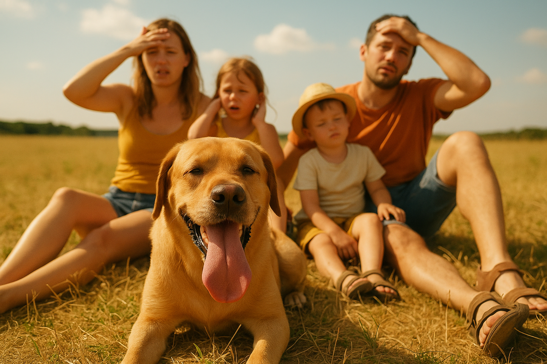 Perro refrescándose en verano - Cuidado canino en clima tropical de Puerto Rico